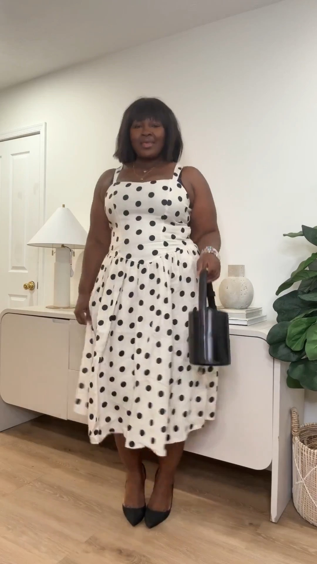 If you’re looking for a dress that can do more than one thing, this is it. The flowy fit makes it comfortable, and the classic polka dot print keeps it timeless. It’s easy to style with flats, heels, or even a layer, making it a go-to for everyday wear. #polkadotdress #mididressstyle #springoutfits #daytonightlook #effortlessstyle #plussizefashion #curvystyle #wearitmultipleways #ltkstyle #everydayoutfit

#LTKSeasonal #LTKMidsize #LTKootd