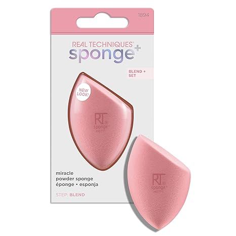 Real Techniques Miracle Powder Sponge, For Setting Powder, Matte and Sheer Long Lasting Makeup Co... | Amazon (US)