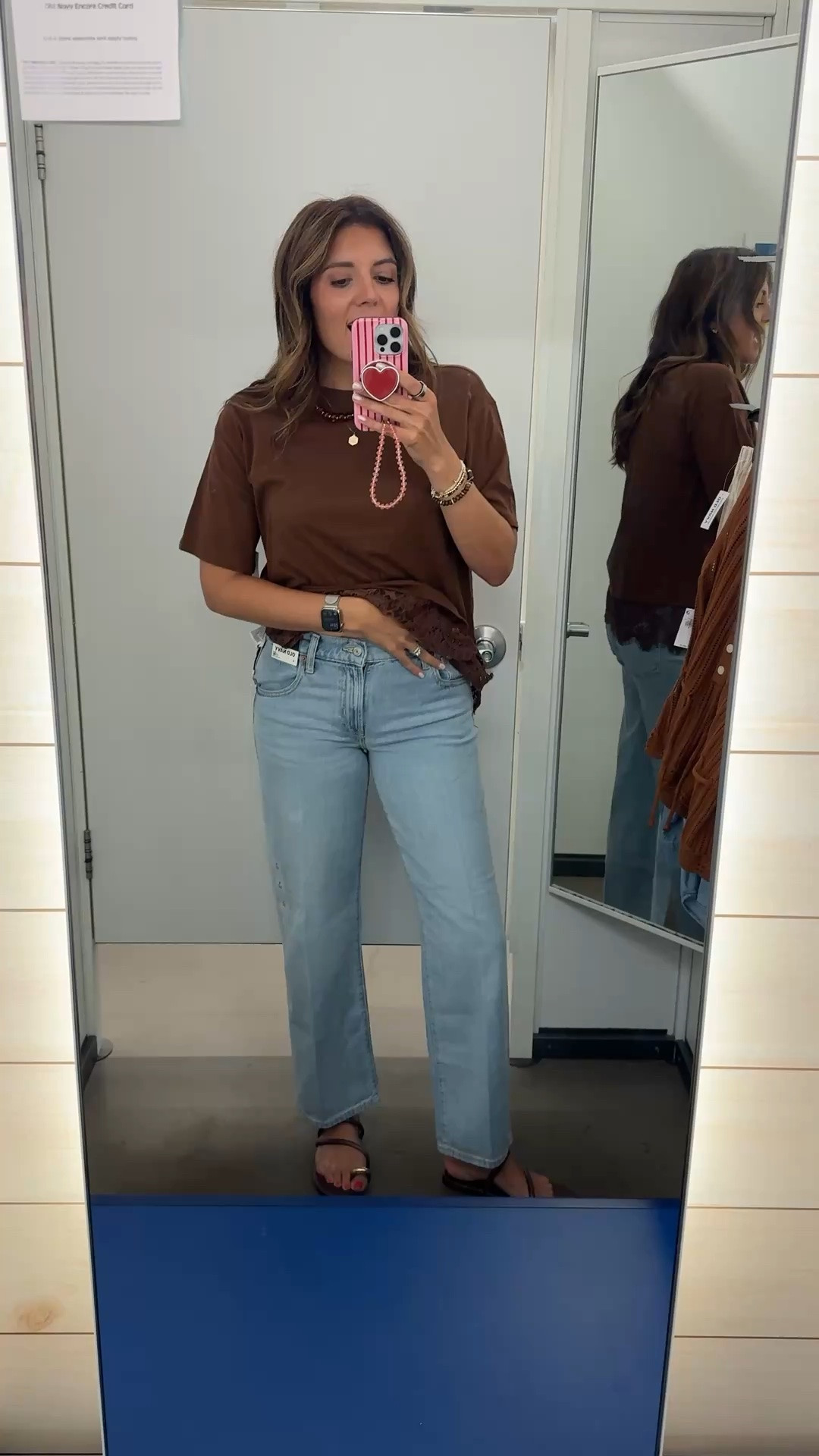 Low rise jeans you actually won’t hate! 🤌🏼 In a size 4. I’m 5’7” and would need the tall length. Small in lace tee. 50% off now!

#LTKOver40 #LTKTall #LTKSaleAlert
