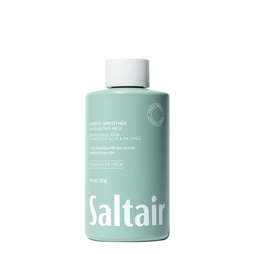 Saltair KP Body Milk – AHA BHA Milky Toner to Visibly Smooth Rough & Bumpy Skin – 10% Glycolic, 2% Salicylic Acid Chemical Body Exfoliator – Softening, Moisturizing Formula with Urea – 10oz | Amazon (US)