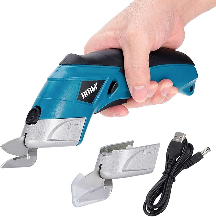 Cordless Electric Scissors,3.7V Fabric Cutter,Equipped with 2 Blades and 1 Charging line,Electric... | Amazon (US)
