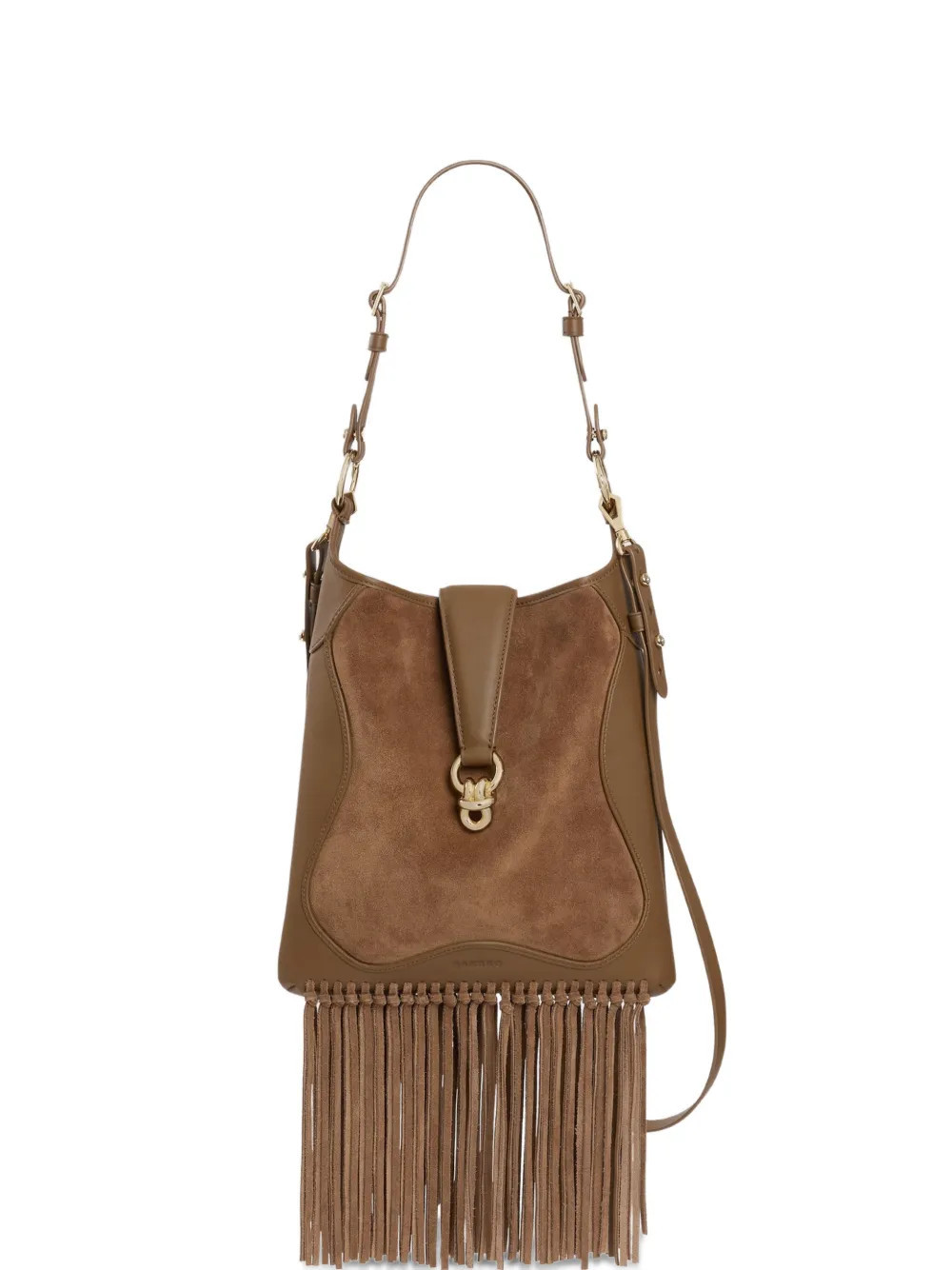 SANDRO fringe crossbody bag - Brown | Farfetch Global