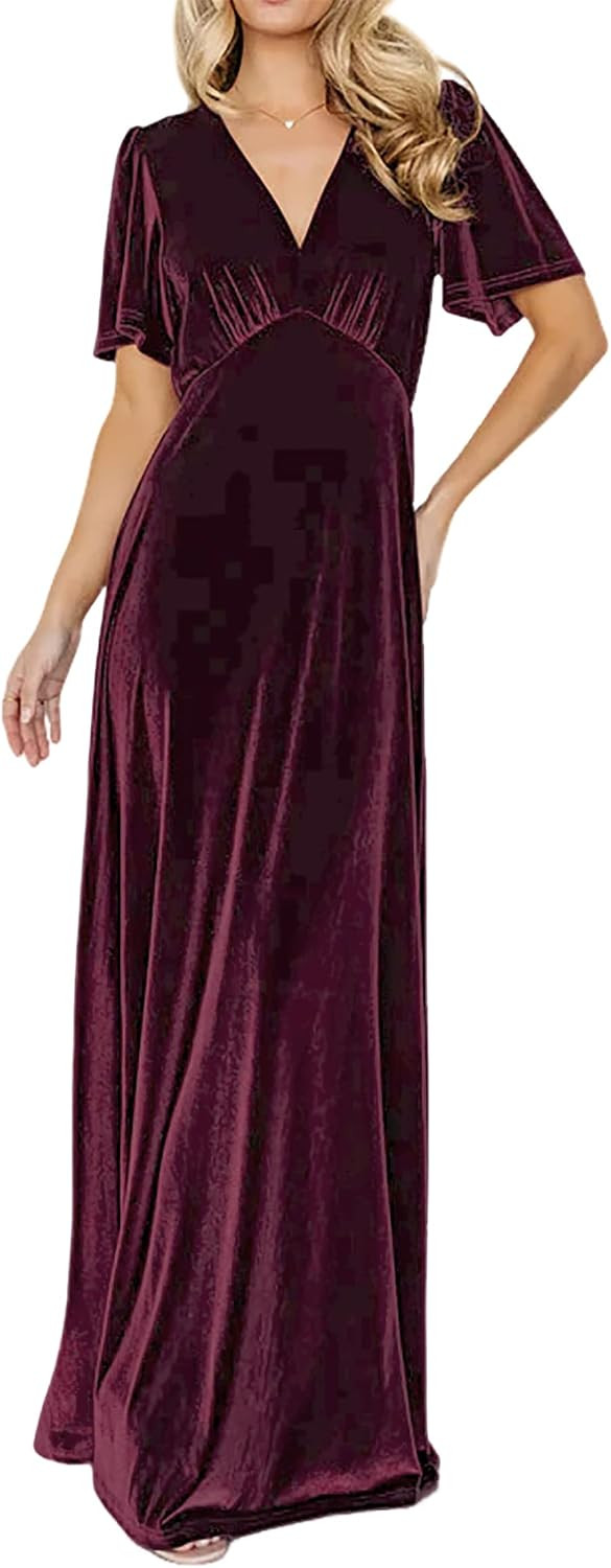 R.Vivimos Womens Fall Velvet Elegant Vintage Maxi Dress | Amazon (US)