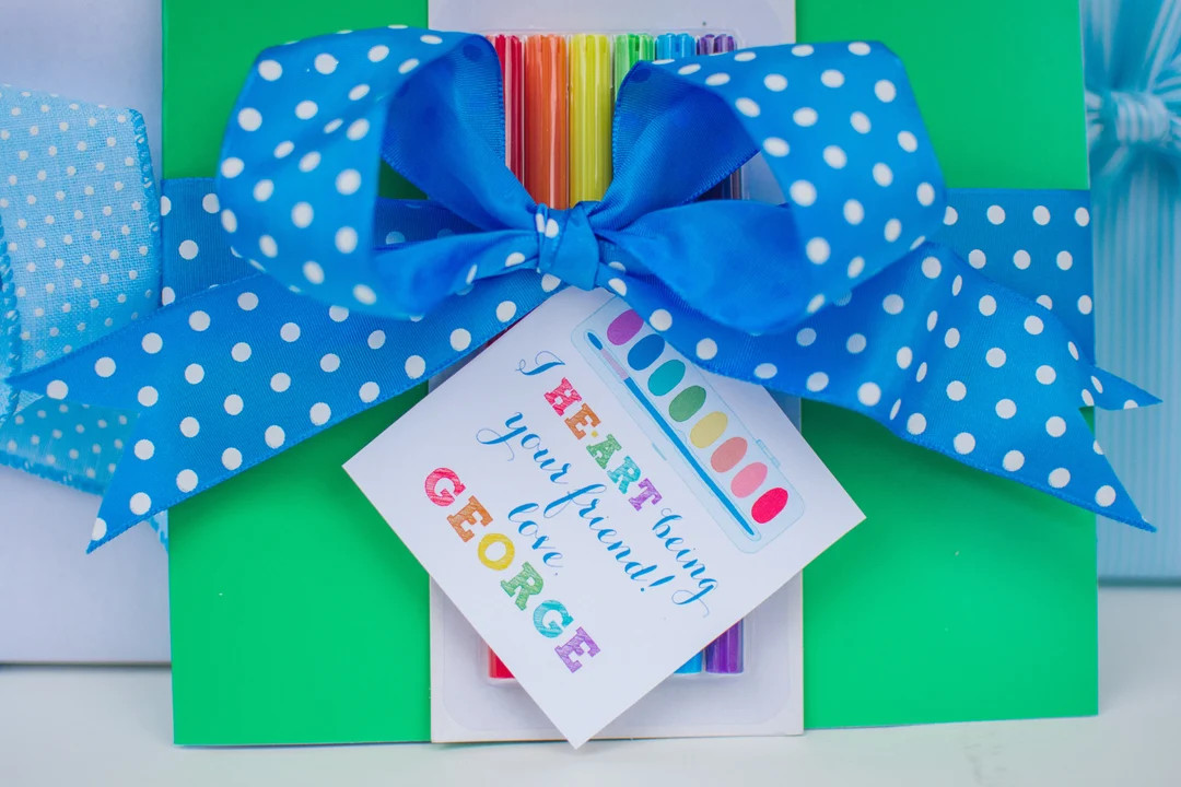 Digital I he-ART you PERSONALIZED Valentine's tags PRINTABLE | Etsy (US)