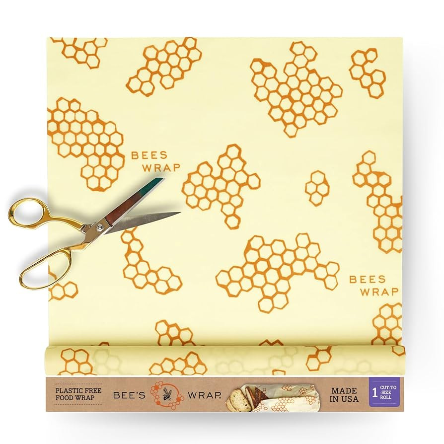 Bee's Wrap Beeswax Wraps for Food - Honeycomb Cut to Size 14x52" Wax Paper Roll - Made in USA Reu... | Amazon (US)
