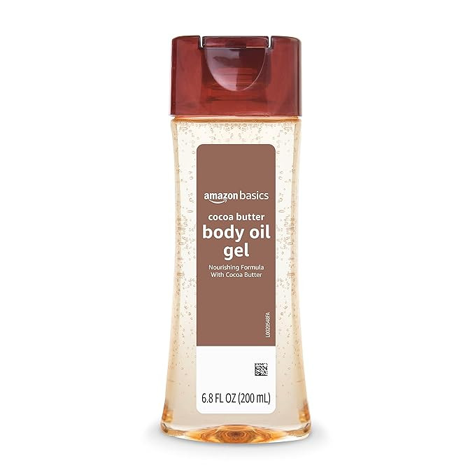 Amazon Basics Body Oil Gel with Cocoa Butter, Paraben Free, 6.8 Fluid Ounce, 1-Pack (Previously S... | Amazon (US)