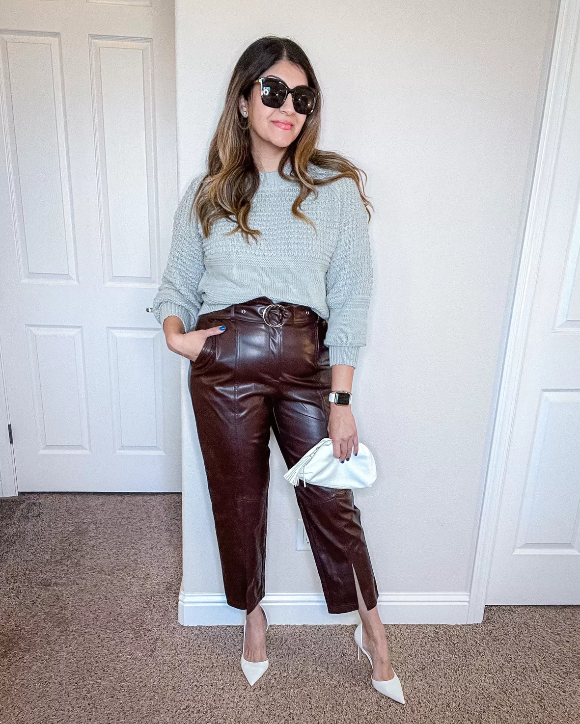 Faux Leather Legging Outfits, Leather Leggings In The Fall