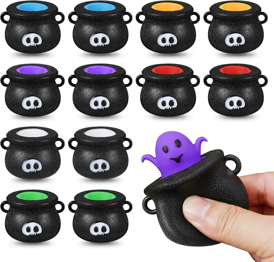 Halloween 12 PCS Pop Out Cauldron Squishy Toys Trick or Treat Party Favors | Amazon (US)