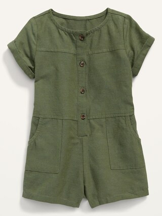 Short-Sleeve Utility Romper for Baby | Old Navy (US)