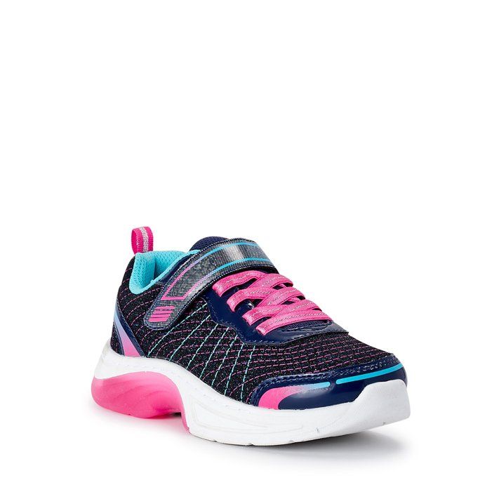 Athletic Works Toddler Girls Low Top Light Up Sneakers, Sizes 7-12 | Walmart (US)