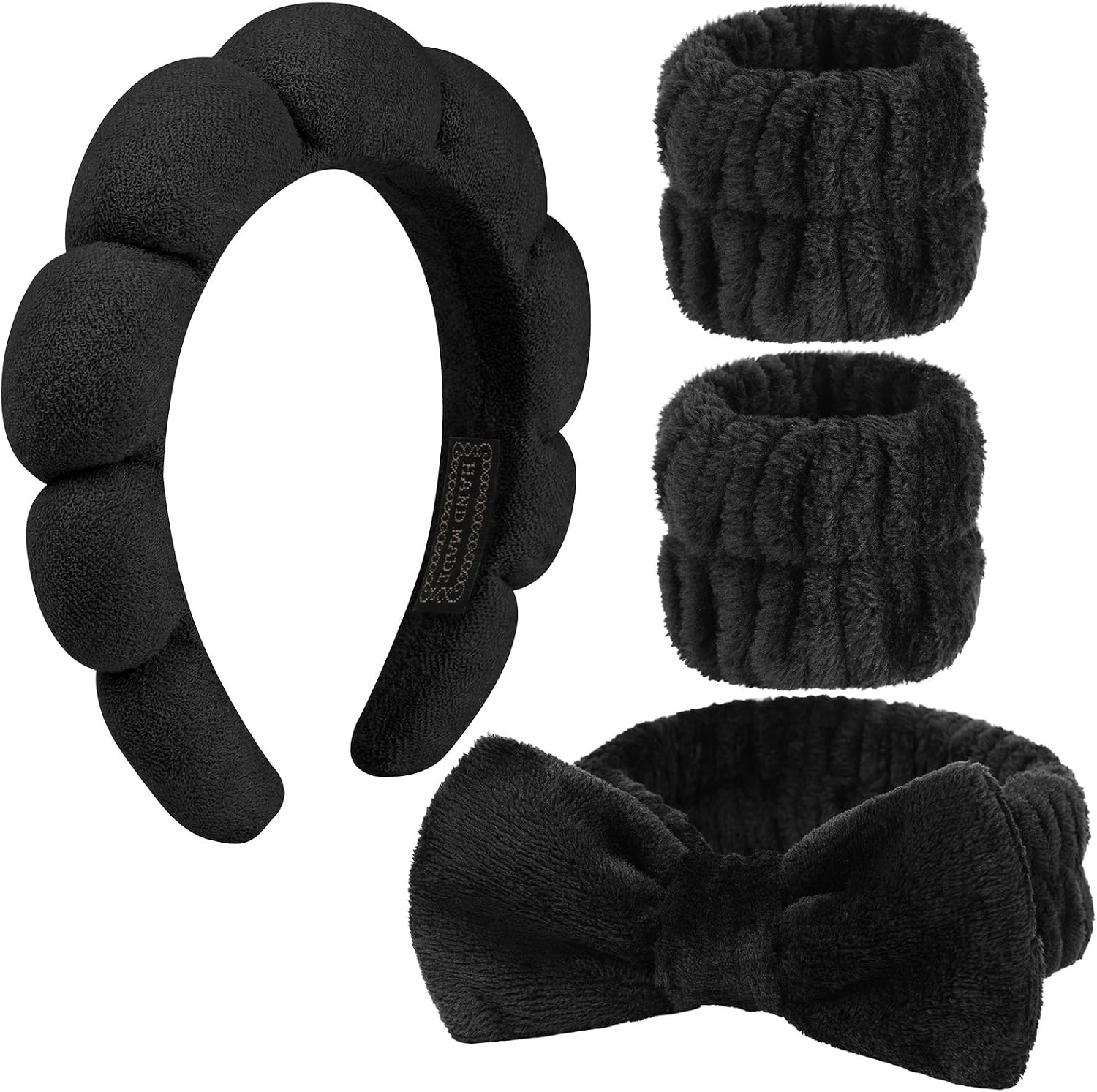 ALLIP Spa Headband Set 4Pcs,Sponge Terry Cloth High Crown Blue | Amazon (UK)