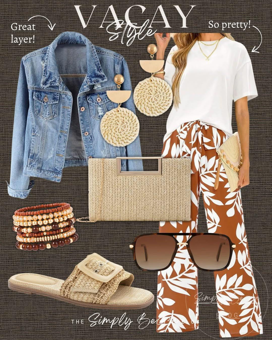 Umm, this is a Y E S 😍 Such cute sets - other prints too 

 #ltkwomens #ltkfinds #vacaystyle #vacationoutfits #floralpants #wovenclutch #blacksunglasses #LTKootd #LTKmomlife #LTKTravel