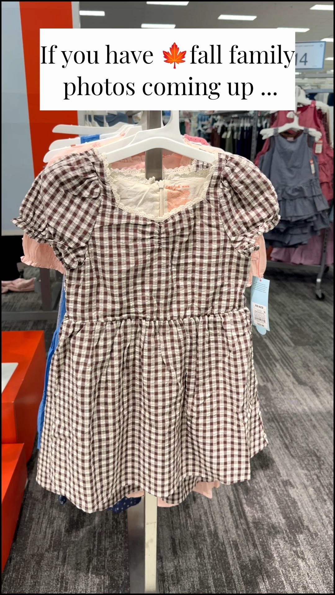 If you have fall family photos coming up… this little brown gingham dress from Target is SO cute 🤎🍂

The warm brown + cream palette photographs beautifully for fall and would be so easy to coordinate with neutrals, denim, camel, or chocolate for the rest of the family.

Such a good Target find for family photos, fall events, or everyday. ✨

#targetstyle #fallfamilyphotos #familyphotooutfits #falloutfits #girlsfalloutfits #targetfinds