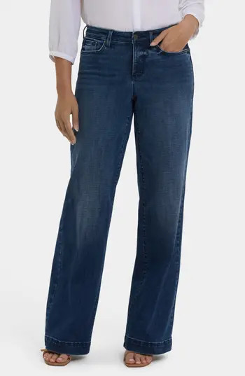 NYDJ Teresa High Waist Wide Leg Jeans in Moonlight at Nordstrom Rack, Size 2 | Nordstrom Rack