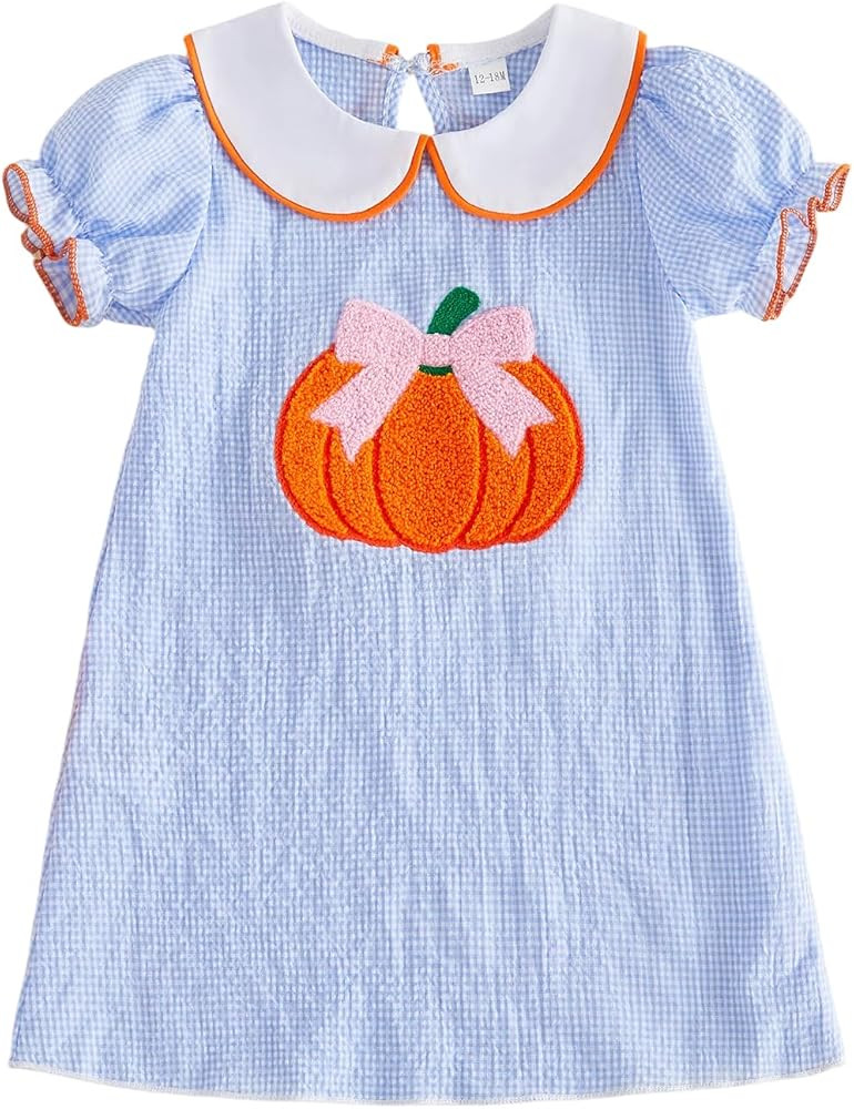 Little Girl Back To School Outfit Ruffle Short Sleeve A-line Summer Dress | Amazon (US)