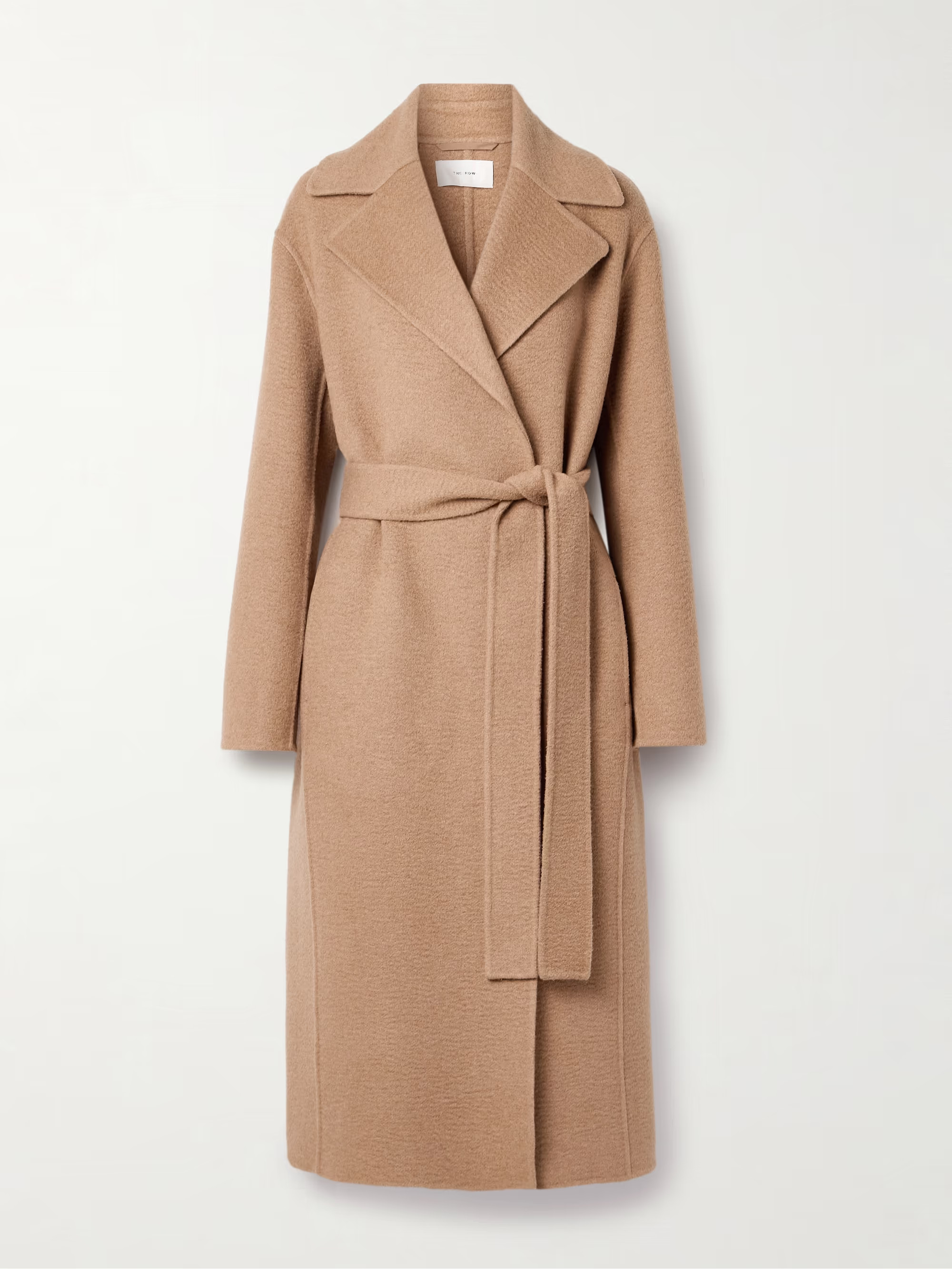 Essentials Malika belted camel hair coat | NET-A-PORTER (US)