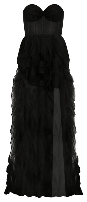 Mac Duggal Strapless Bustier Net Gown With Spiral Ruffles  | Bloomingdale's Women | Bloomingdale's (US)