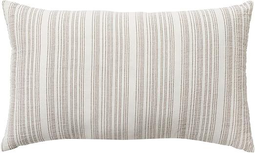 Nate Home mDesign by Nate Berkus Textured Cotton Stripe Decorative Throw Pillow | Modern Decor, C... | Amazon (US)