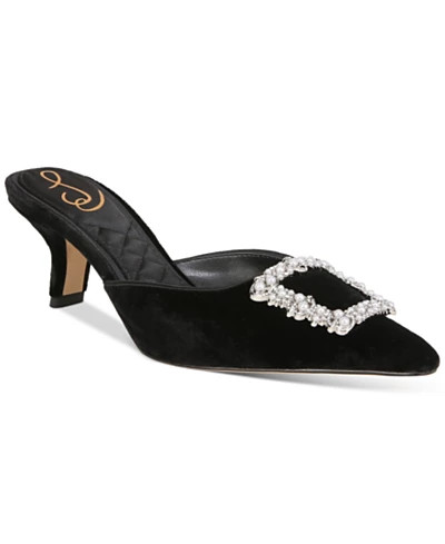 Women's Brit Embellished-Buckle Dress Mules | Macy's