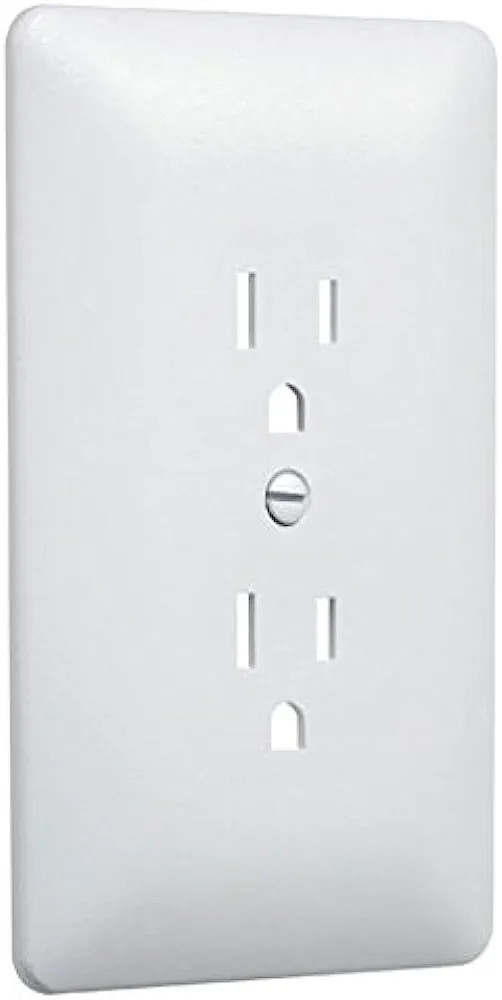 Taymac 2000W Masque 2000 1-Gang Decorator Style Wallplate, Paintable Duplex Outlet Cover, White (... | Amazon (US)