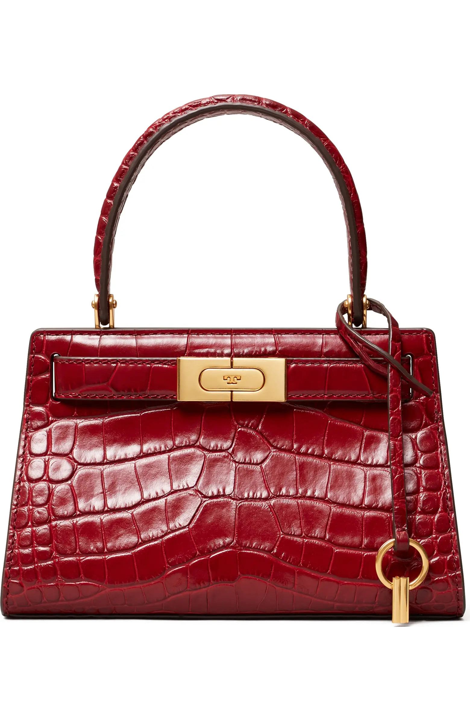 Mini Lee Radziwill Croc Embossed Leather Satchel | Nordstrom