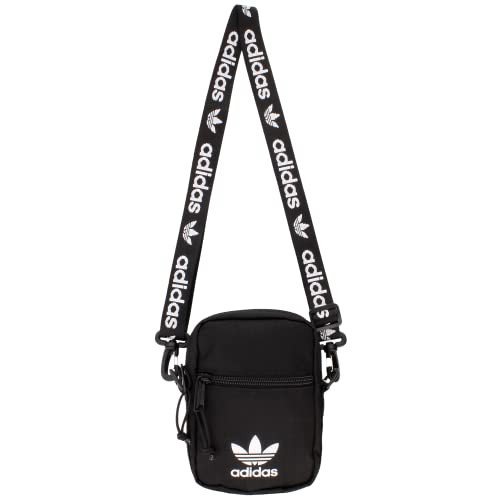 adidas Originals Festival Crossbody Bag, Black/White, One Size | Amazon (US)
