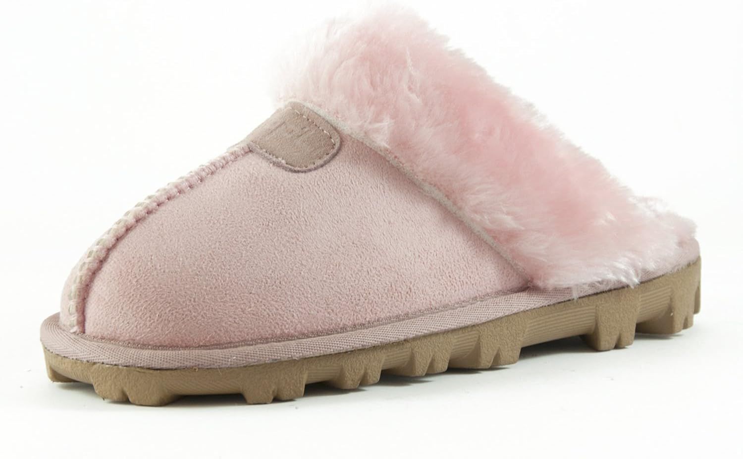 CLPP'LI Womens Slip on Faux Fur Warm Winter Mules Fluffy Suede Comfy Slippers | Amazon (US)