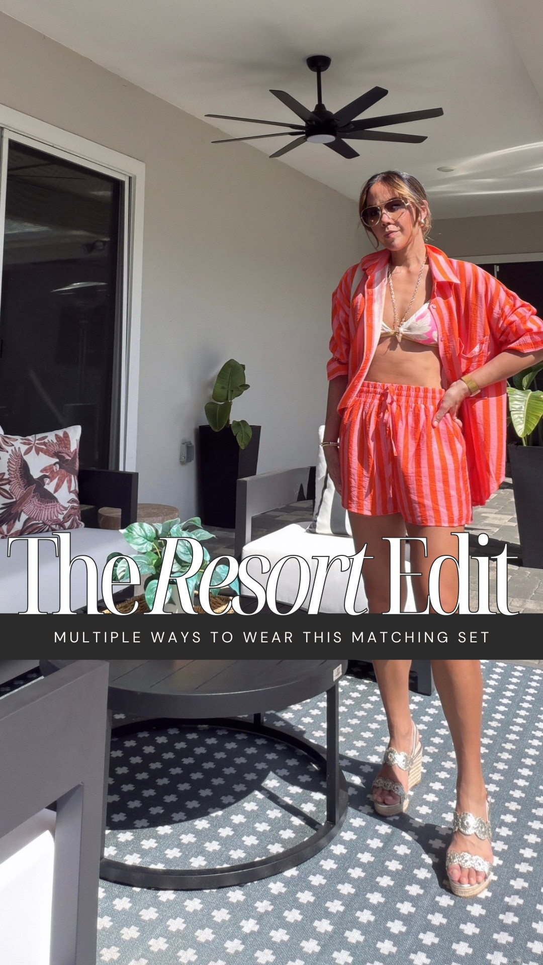 The real test of a great matching set? How many ways you can wear it.

This striped linen set from @VICI  does it beautifully. I love the pink and orange combo — it’s vibrant, sun-soaked, and full of warmth. The tones lean warm rather than cool, which makes them especially flattering if you have golden undertones like I do.

The lightweight linen keeps it breathable, while the contrast stripe and tailored details give it structure.

In this video I styled it four ways:
• Button-down over a bikini
• Worn open with the matching shorts and swim underneath
• Top paired with a white skort
• Shorts styled with a crisp white button-down

One set. Multiple outfits. That’s how you make a coord worth it.💗🧡

#LTKootd #LTKTravel #LTKgrwm