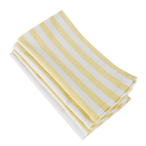 Fennco Styles Soft Thick Striped 100% Pure Cotton Cloth Napkins 20 x 20 Inch, Set of 4 | Walmart (US)