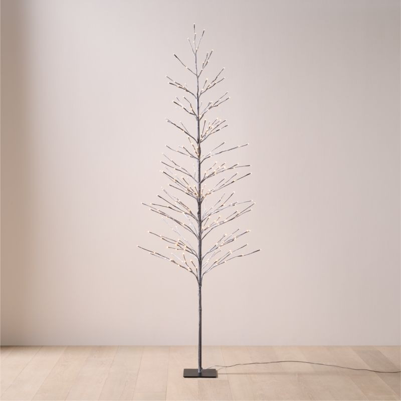 Faux Birch LED Tree 7' + Reviews | CB2 | CB2