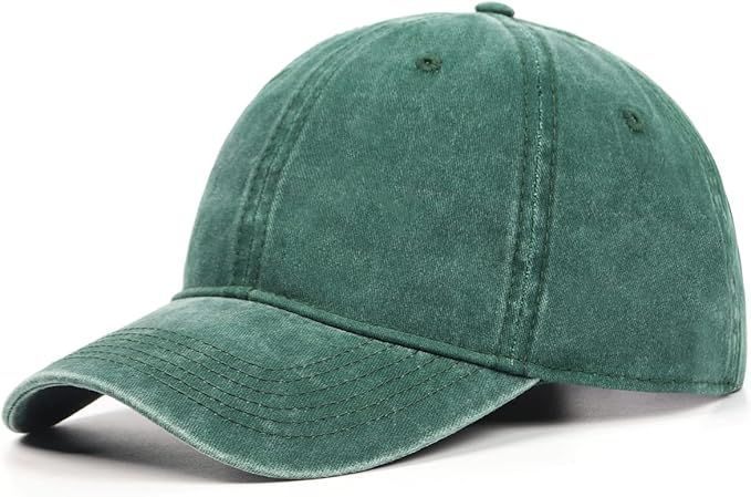 XXL Oversize Washed Denim Baseball Cap,Large Pigment Dyed Dad Hat,Low Profile Sports Cap for Big ... | Amazon (US)