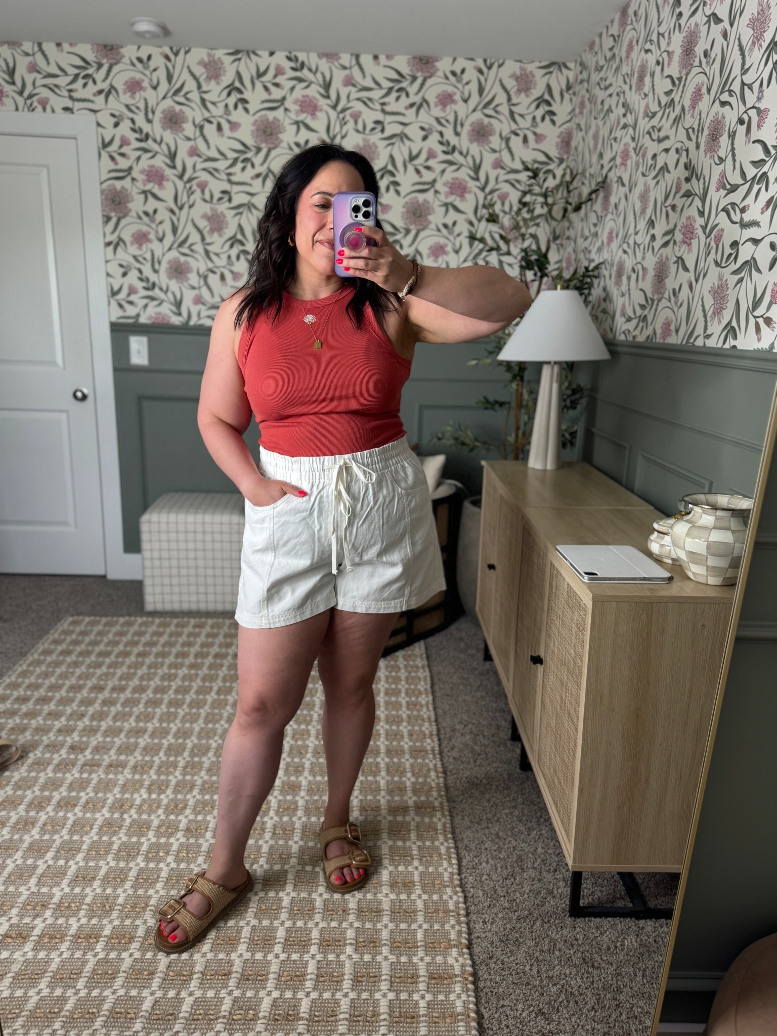 Weekend errand look from target! Perfect for summer! Size large in top and XL in bottoms 🫶🏻 

#LTKMidsize #LTKFindsUnder50 #LTKFindsUnder100