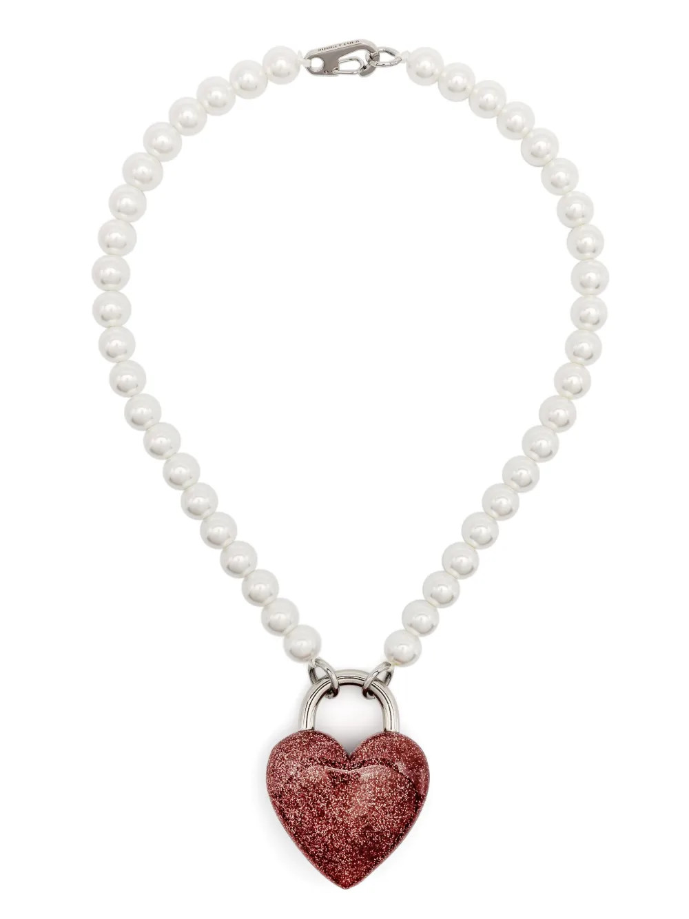Bimba y Lola heart-pendant Pearl Necklace - Farfetch | Farfetch Global
