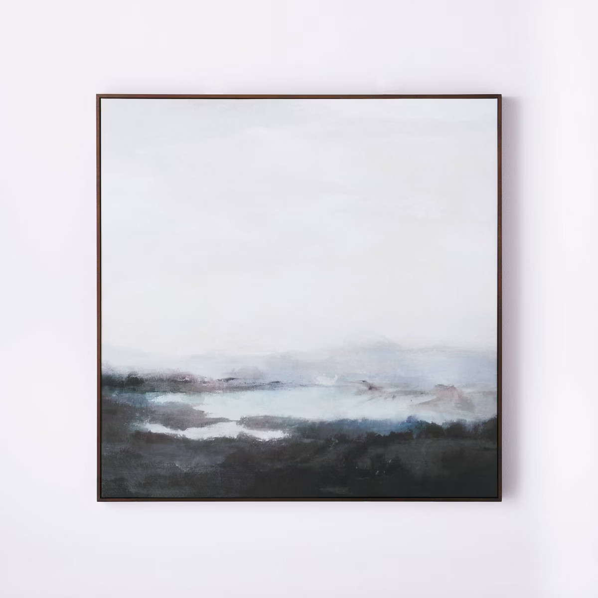 36"x36" Dreary Abstract Landscape Framed Wall Canvas - Threshold™ designed with Studio McGee: M... | Target