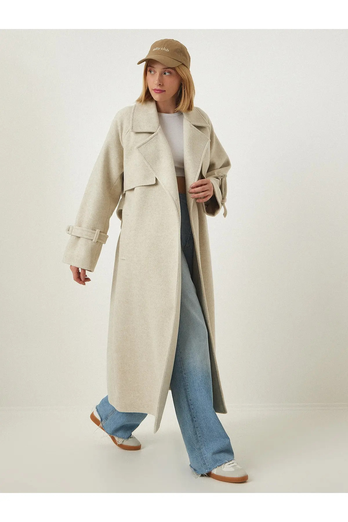Happiness İstanbul Mantel - Beige - Zweireihig | Trendyol DE