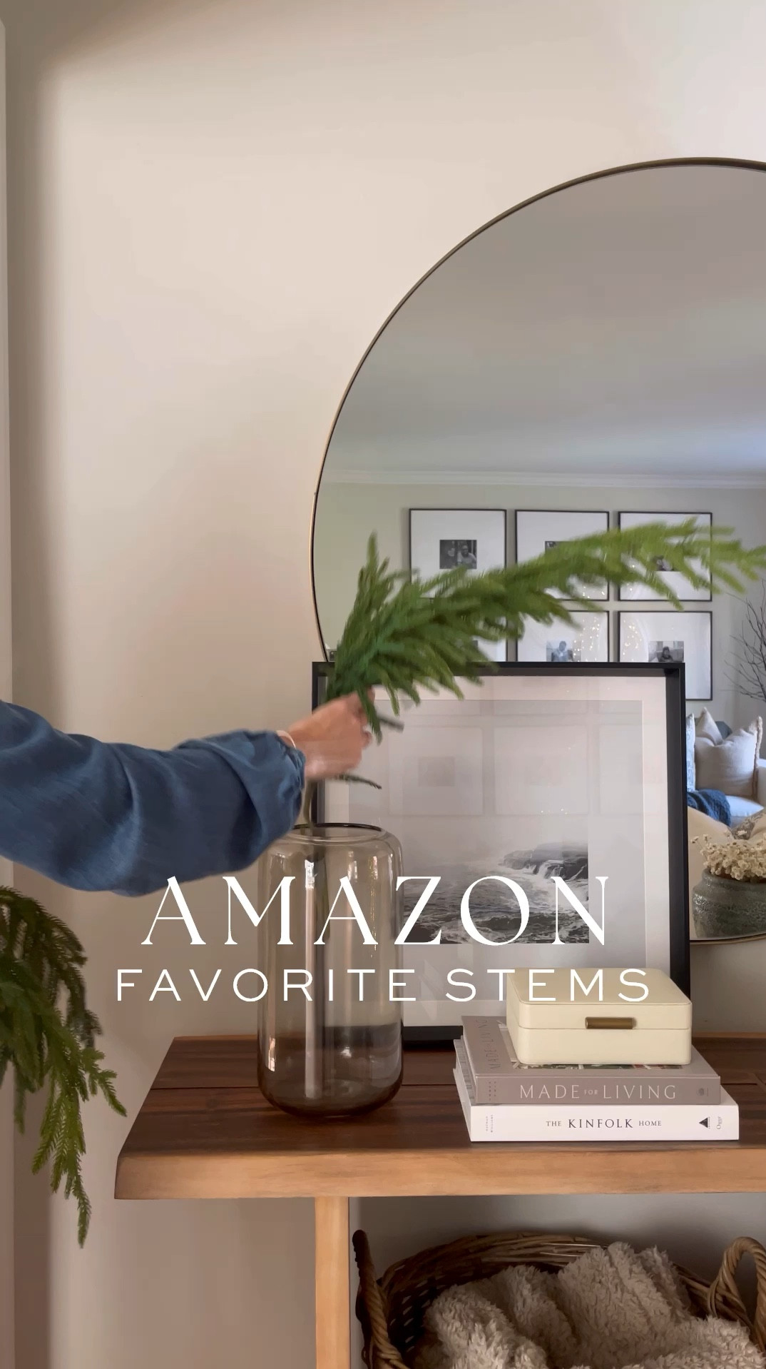Console table, lamp, wall mirror, holiday stems, amazon finds

#LTKHoliday #LTKHome #LTKVideo