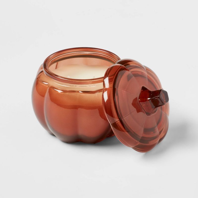 12oz Medium Glass Pumpkin Spice Candle Orange - Threshold™ | Target