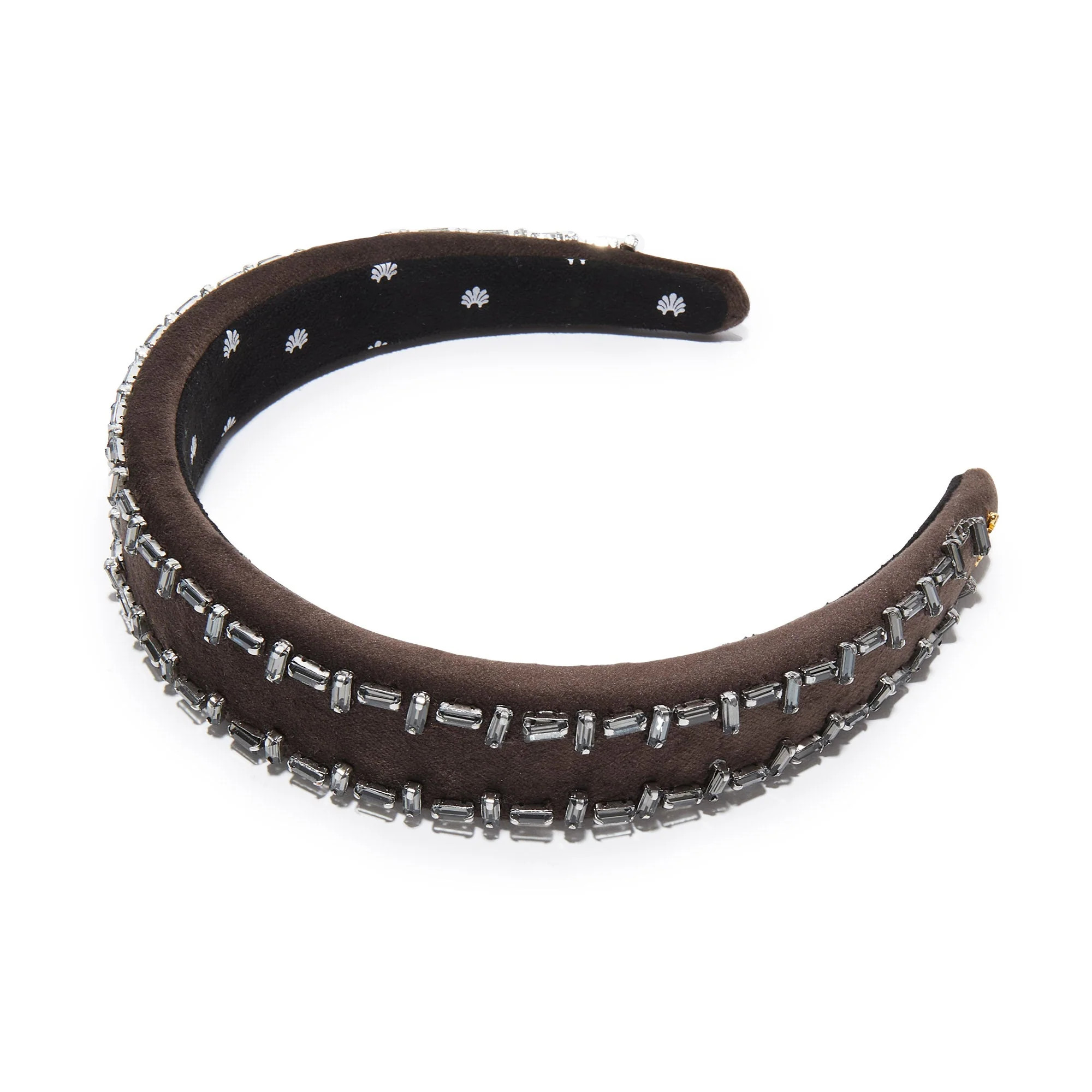 CHARCOAL ALICE CRYSTAL EDGE HEADBAND | LELE SADOUGHI