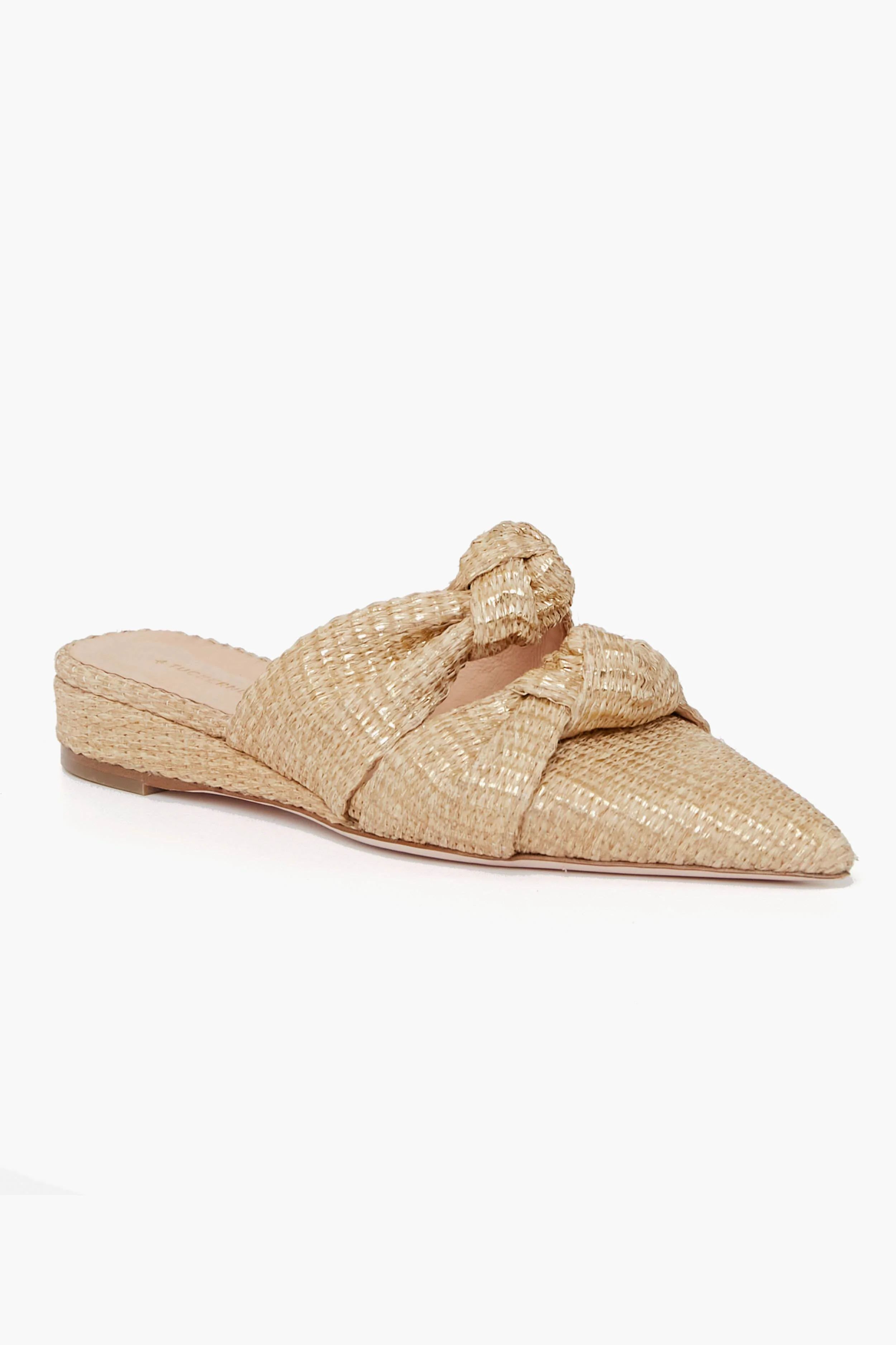 Gold Raffia Lucia Wedge | Tuckernuck (US)