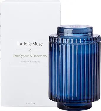 LA JOLIE MUSE Eucalyptus & Rosemary Scented Candle - Aromatherapy Candle for Relaxation, Natural ... | Amazon (US)