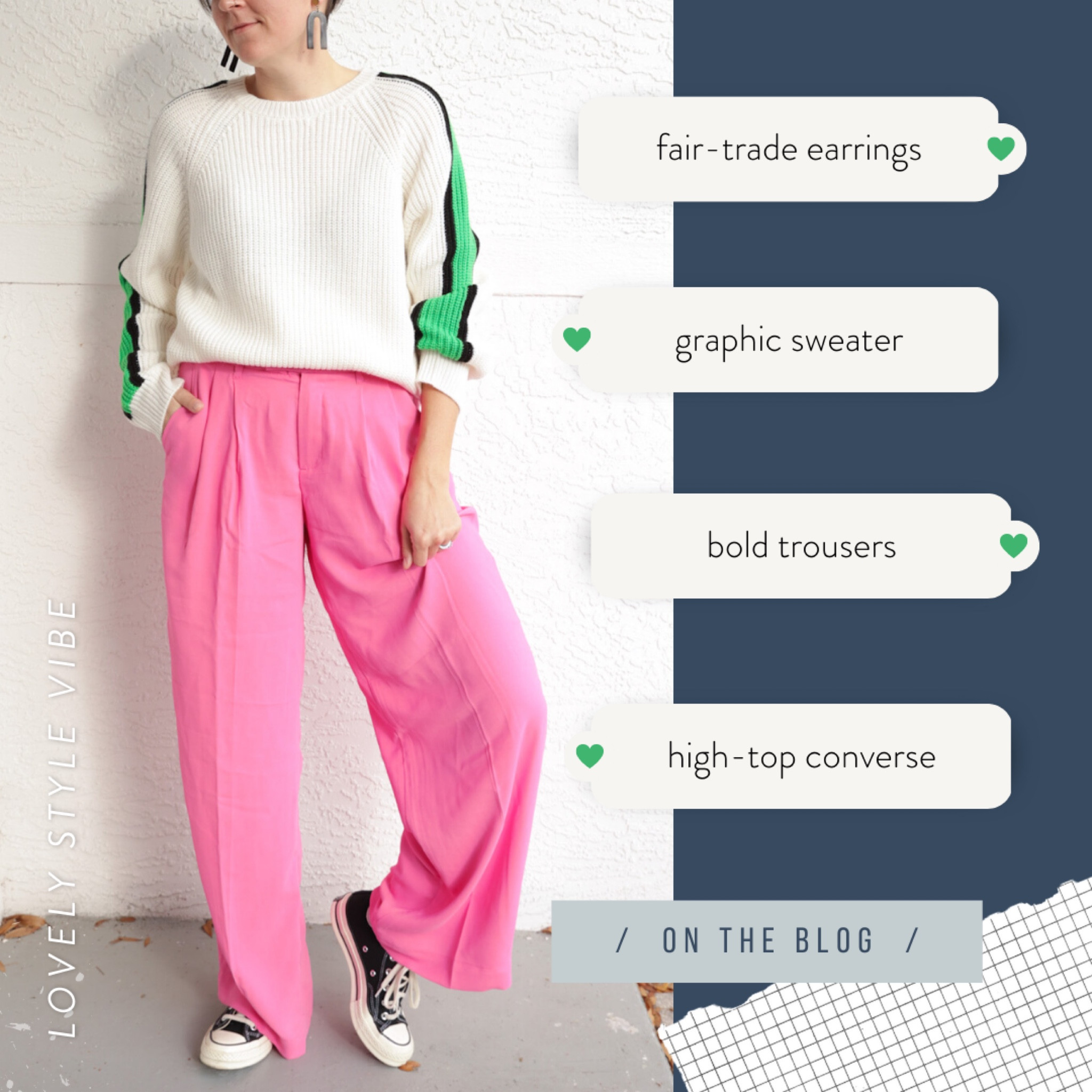 Loving a pop of color on these cooler days and this graphic sweater and pink trousers are the perfect combo. 👌

Trousers, target finds, casual workwear, pink pants, converse, colorful style, winter style, wide leg trousers, graphic sweater, mom style 



#LTKfit #LTKunder50 #LTKunder100