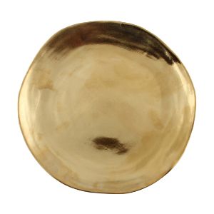 Large Gold Imperfect Plate | Trouva (Global)