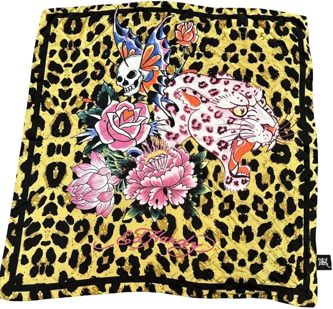 ED HARDY Scarf with Tattoo in Animal Print | Amazon (US)