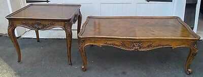 Vintage Henredon French Villandry Burl Walnut Coffee table and side End Table | eBay US