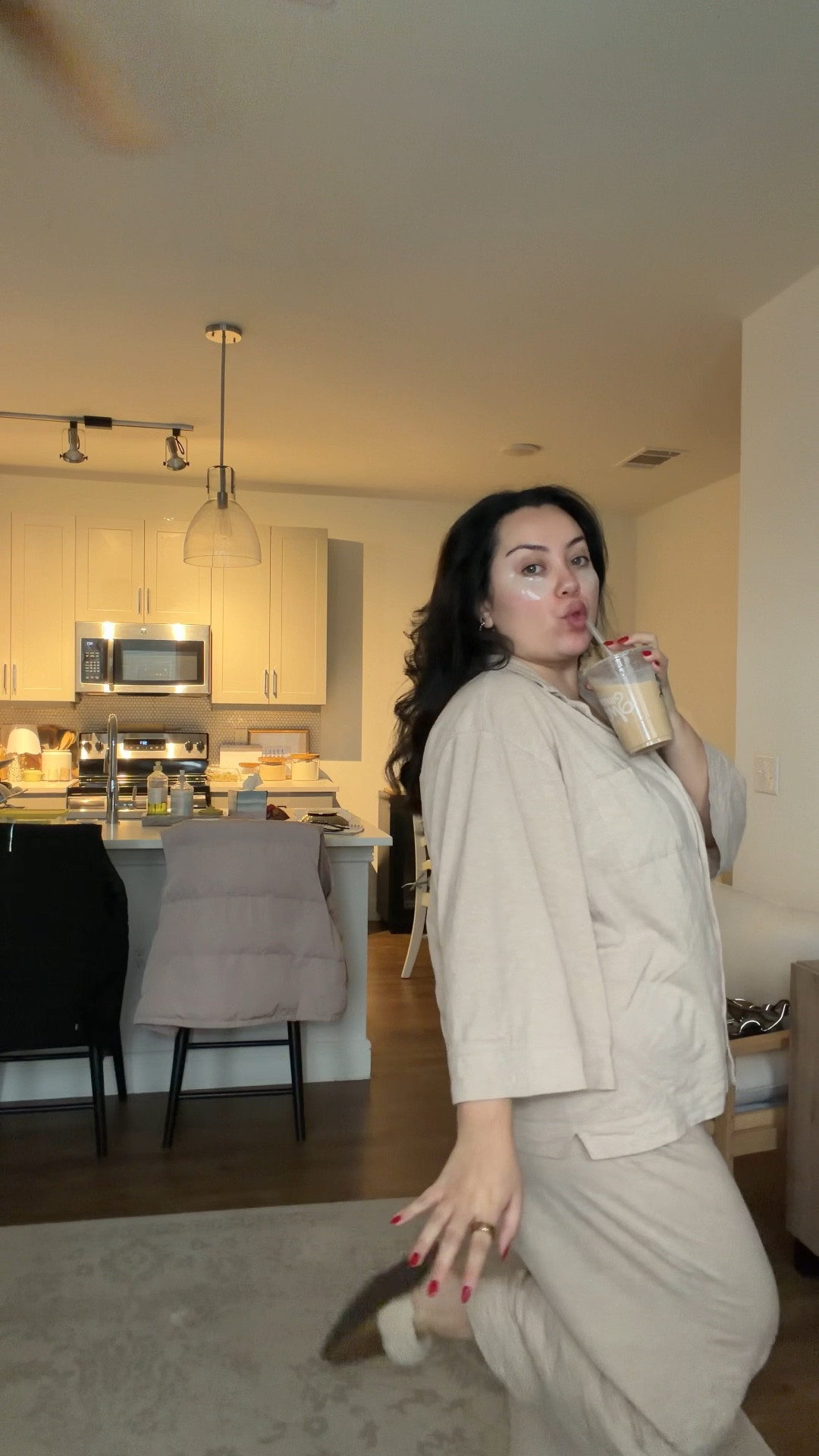 Santi woke up early to get my fav coffee while I got ready for the day. I stayed in my comfy pajamas that run tts. 

#LTKmorningroutine #LTKgrwm #LTKBeauty