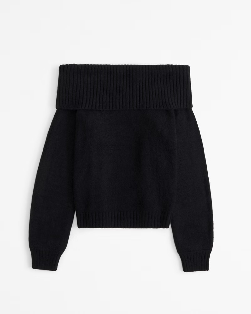 Abercrombie & Fitch Women's Off-The-Shoulder Sweater in Black - Size XXS | Abercrombie & Fitch (US)