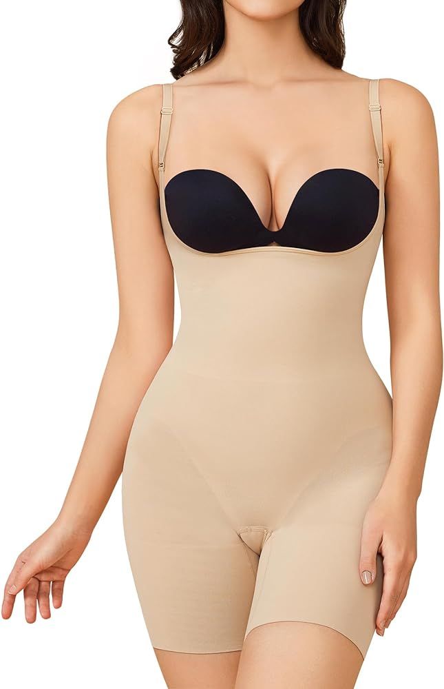 BRABIC Shapewear Bodysuit Tummy Control Seamless Faja Full Body Shaper Compression Mid Thigh Body... | Amazon (US)