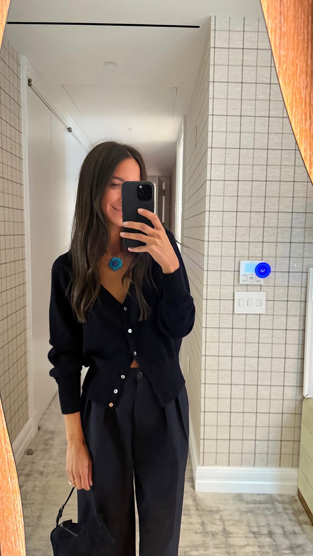 grwm for family dinner. linking my shoes and cardigan in black!