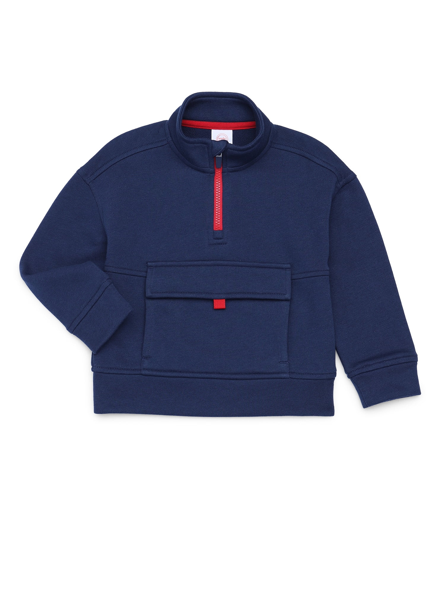 Wonder Nation Toddler Boys Quarter Zip Pullover, Sizes 12M-5T | Walmart (US)