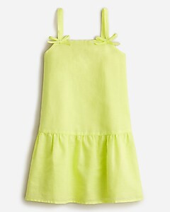 Girls' drop-waist dress in linen-cotton blend | J. Crew US
